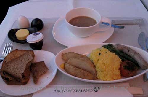 ニュージーランド航空　・機内食・ビジネスプレミア・朝食